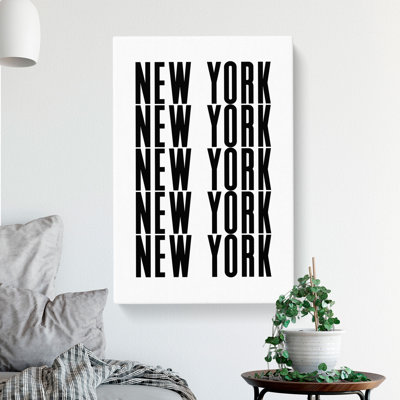 New York New York - Wrapped Canvas Print