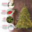 Sapin de Noël floqué et illuminé-2037025428