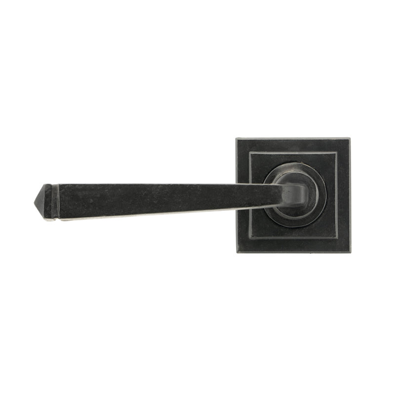 Avon Round Lever on Rose Set (Square), External Beeswax
