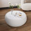 Table basse moderne en cuir clair avec plateau tambour en cuir pour meubles de salon-209649686-209649688-209649691