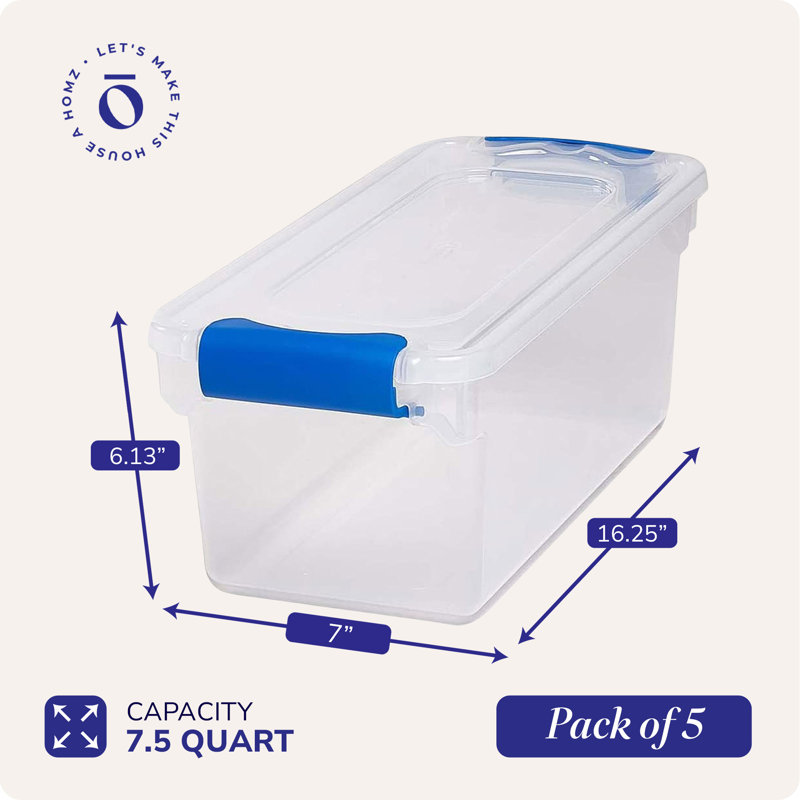 Sac de rangement en plastique 7,5 pte, Bleu