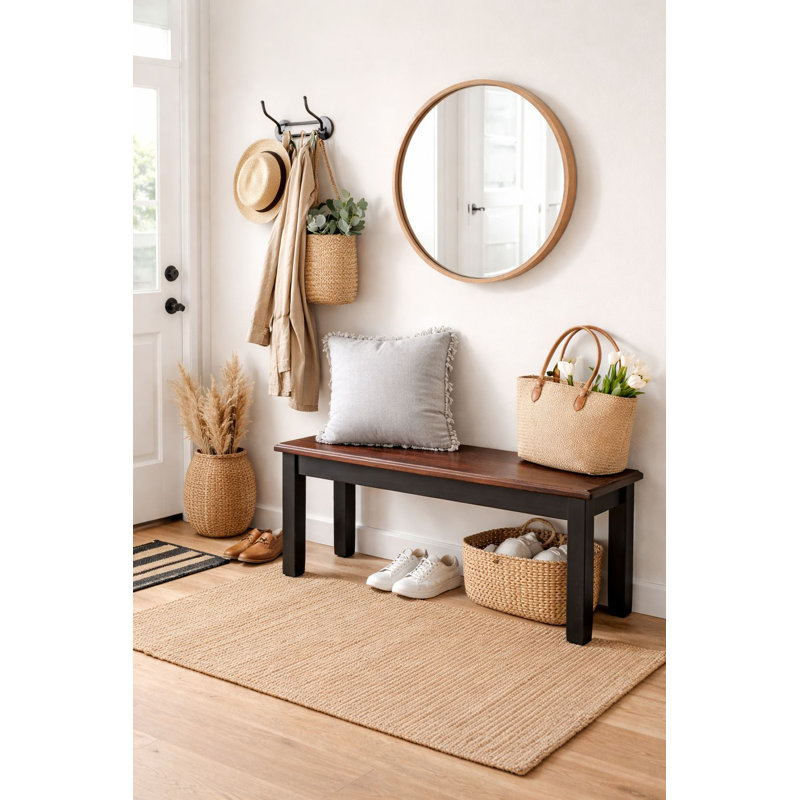 Raffe Bench, Black/Cherry