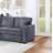 Convertible Sectional Corduroy Reversible Chaise W Storage And Sofa Pull Out Bed Pillows Living Room 2Pc Set-26327681