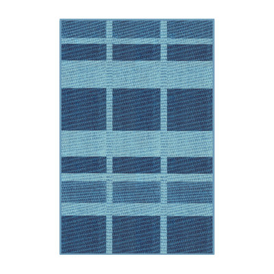 Tapis bleu/bleu ciel à motifs Horning
