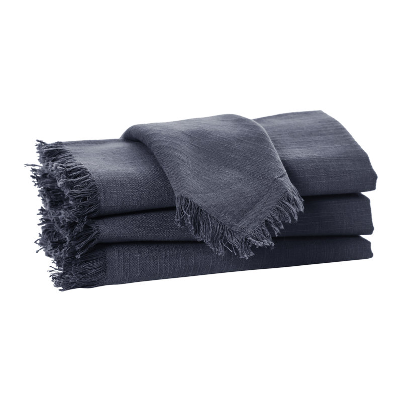 100% Cotton Solid Colour Varied Napkin, Charcoal