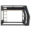 Lit mezzanine de jeu peu encombrant, structure en bois avec bureau RVB, design moderne