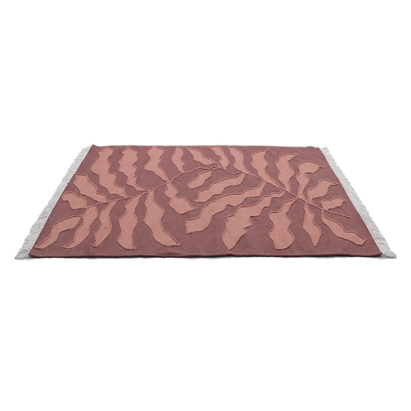 Floral Area Rug in Red, Rectangle 8' x 10'