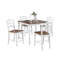 Ensemble de salle à manger blanc à hauteur de comptoir 5 pièces 4 chaises X