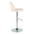 Swivel Upholstered Adjustable Height Counter Stool with Metal Frame
