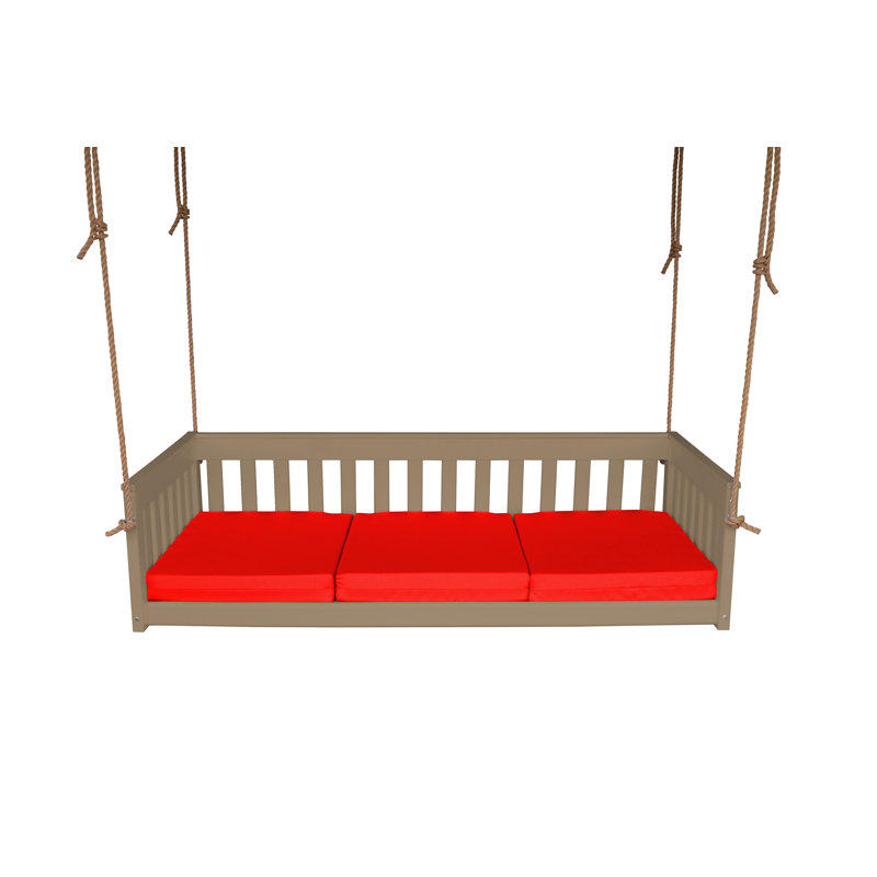 Siège de balançoire Dextra, Rouge, Bois patiné