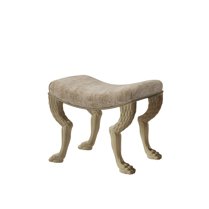 Nob Solid Wood Accent Stool, Dune, Neutral 6137-92
