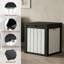 Boîte de rangement en résine imperméable et verrouillable toutes saisons 50 gallons (noir et blanc)-123759391
