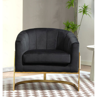 Fauteuil d'appoint rembourré de luxe avec cadre en velours, fauteuil de coiffeuse polyvalent et polyvalent pour l'intérieur et la maison
