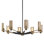 , 8 Pilsen - Chandelier - Modern Bronze And Aged Brass - Plated Brass