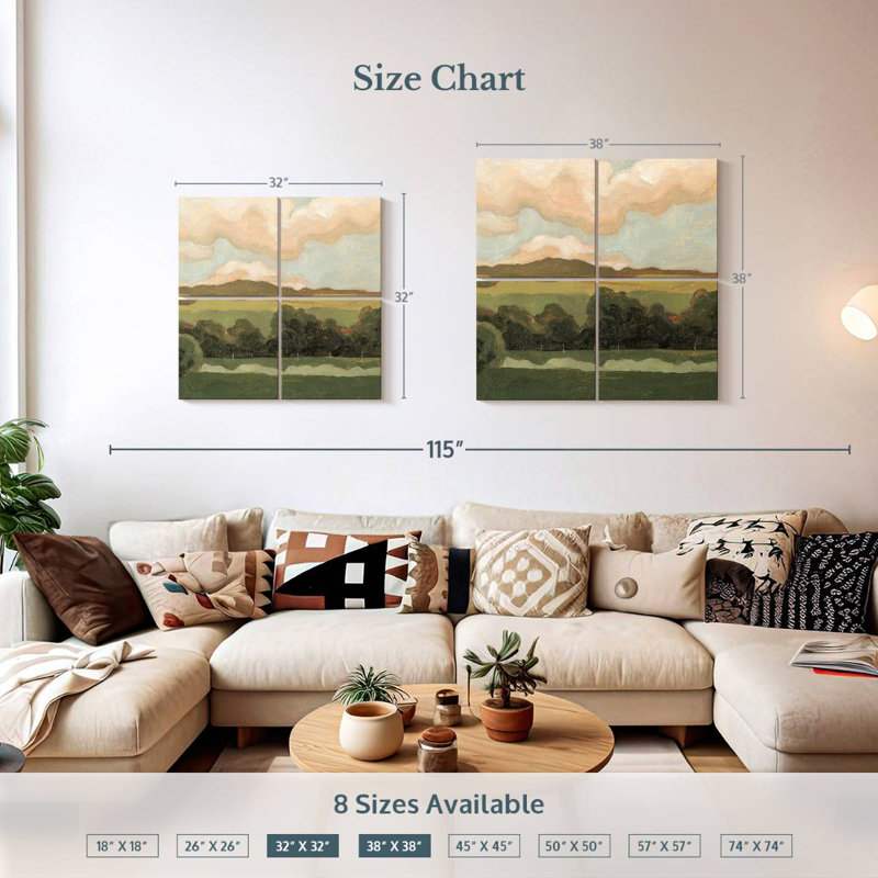 Alvord ocre du soir I, H 32 po x l 32 po