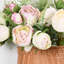 Arrangement floral de pivoines artificielles printemps avec panier pour porte d'entrée murale-1380114952