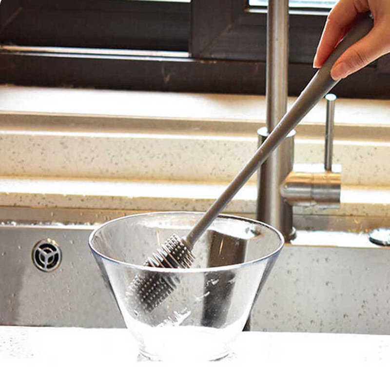 Brosse de nettoyage de bouteille d'eau 2026 Nouvelle brosse flexible à 360 tasses à long manche, B