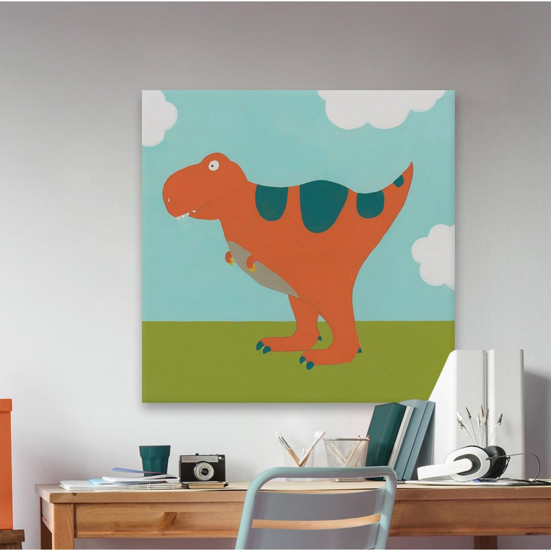 «Peckham Playtime Dino I», reproduction sur toile tendue, H 32 po x l 32 po x P 1,5 po