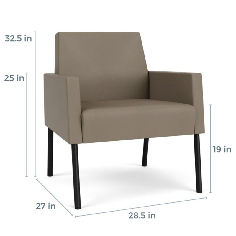 Fauteuil de réception Mystic, Noir, noir, noir, noir, Modena blé