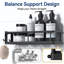 Ensemble de 2 tablettes de douche murales avec crochets amovibles-2053753902