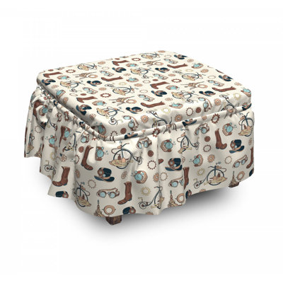 Box Cushion Ottoman Slipcover