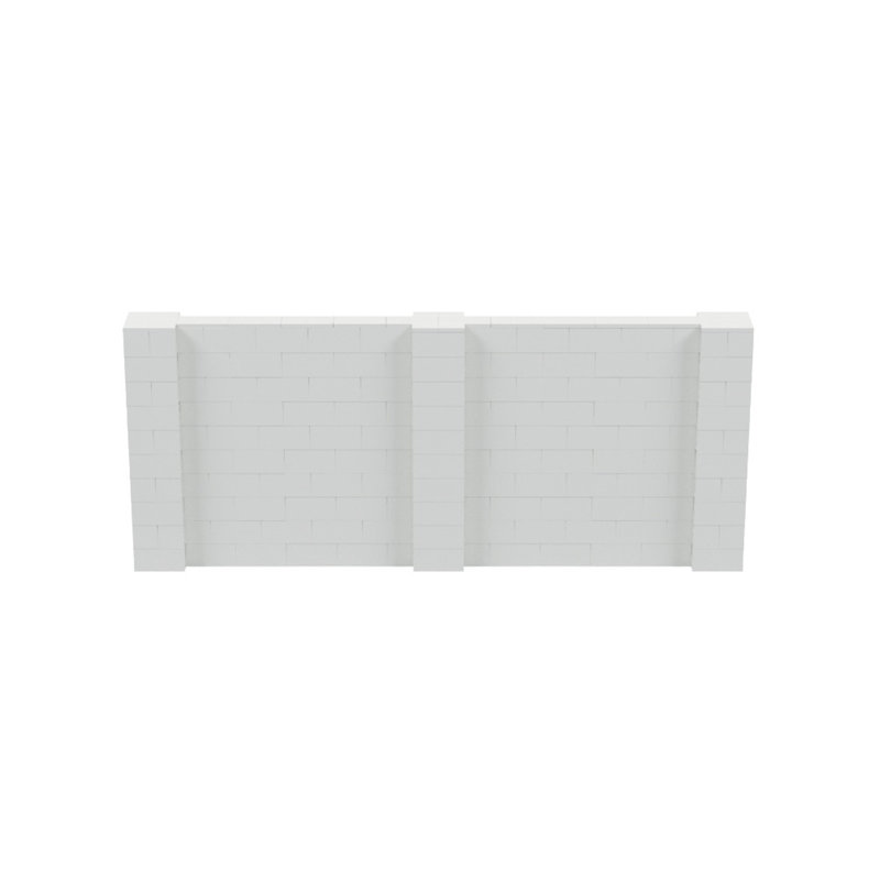Ensemble mural de blocs géants 7 'T, H 60 po x l 144 po x P 12 po, Gris clair