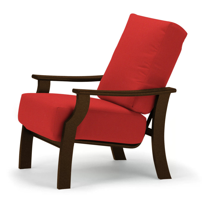 St. Catherine Outdoor Lounge Chair, Red 1A, Textured Kona