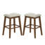 Tabourets de bar en bois rembourrés (ensemble de 2)-2081029551-2081029536