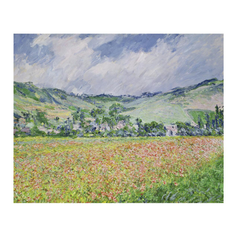 Le champ de coquelicots près de Giverny par Claude Monet - Estampe numérique, H 22 po x l 28 po
