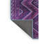 Tapis géométrique en laine / polyester tissé à la machine bleu foncé / mauve-385040401
