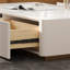 Table basse beige en faux marbre-2077818861