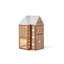 Gingerbread 6.7" Stoneware Tabletop Lantern