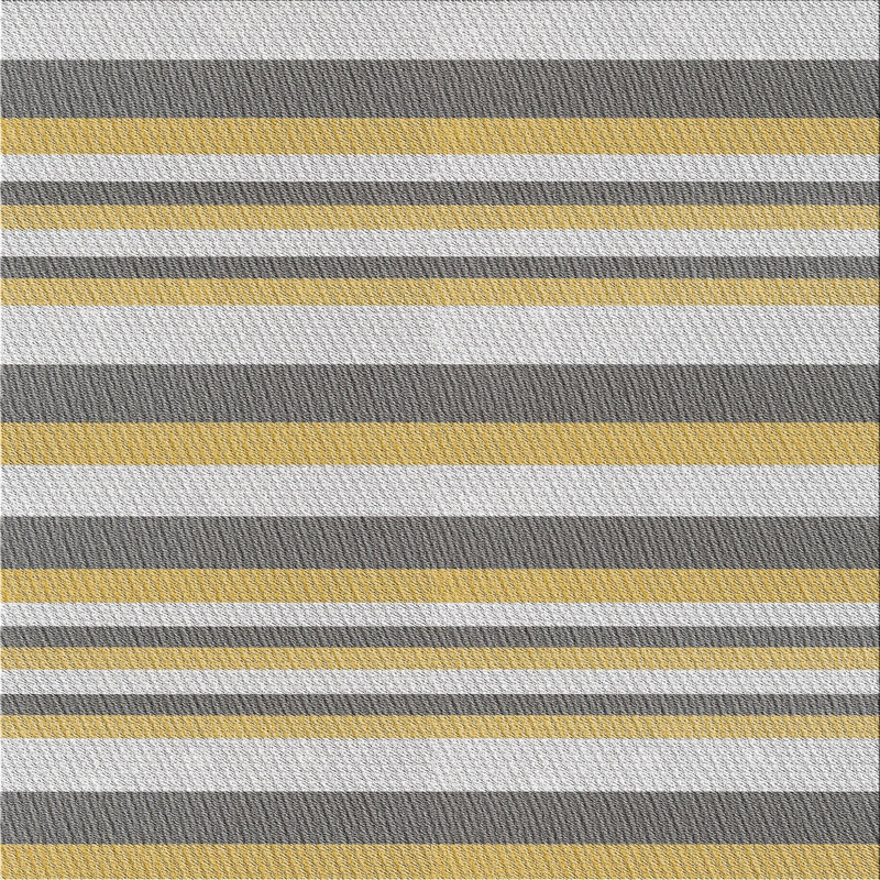 Tapis doré/gris à motifs Hoppe, Carré 7 pi