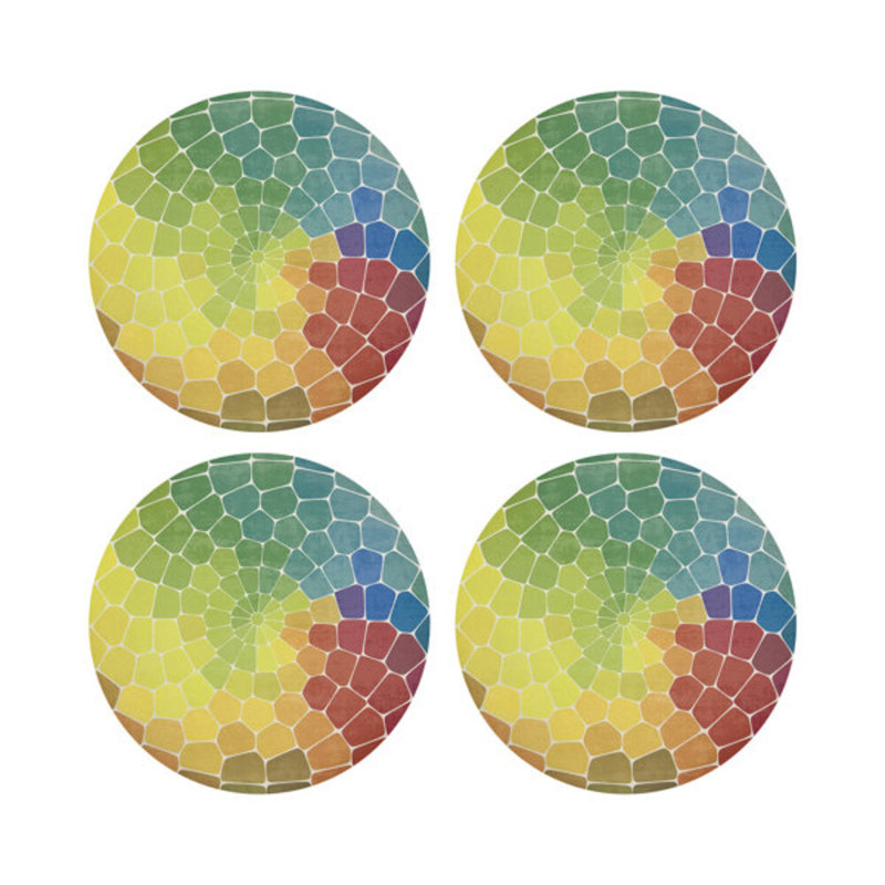 Mosaic Pebble 16" Vinyl Placemat, Yellow