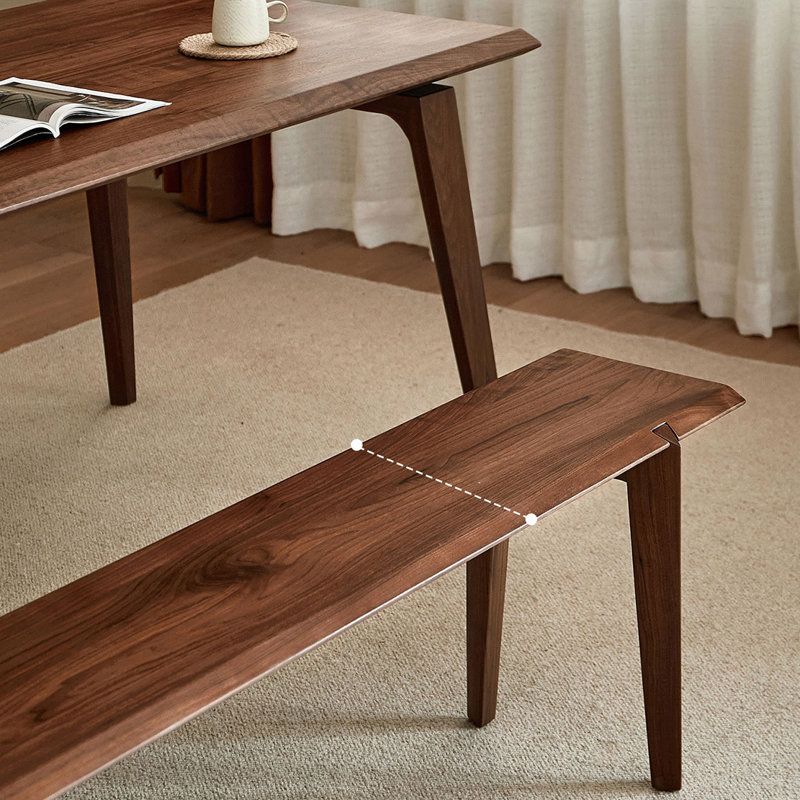Banc en bois massif de haute qualité de qualité FAS, H 17,71 po x l 70,86 po x P 12,59 po