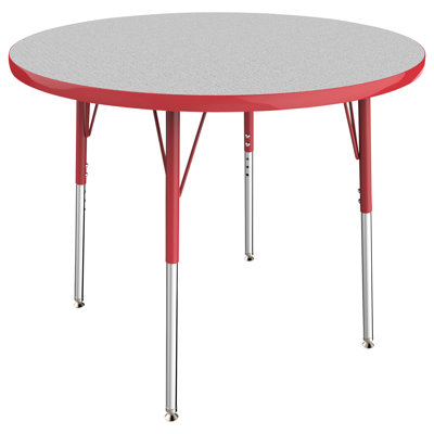 Round T-Mold Adjustable Height Activity Table