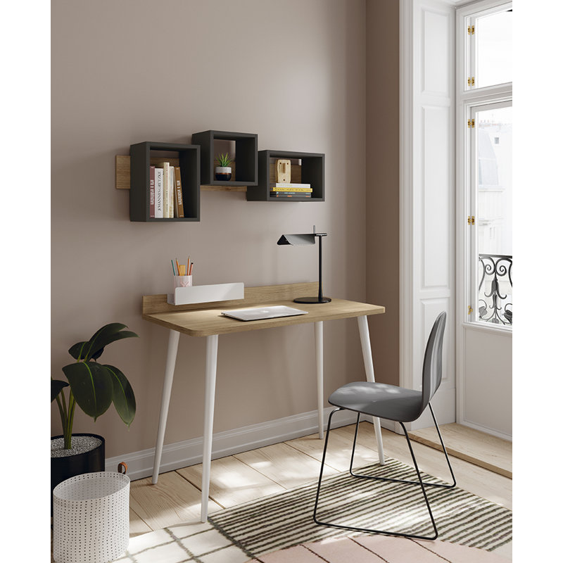Larelle 3 Piece Floating Shelf, Grey/Cairo Oak