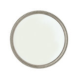 Ball Bearing Round Iron Beveled Wall Mirror