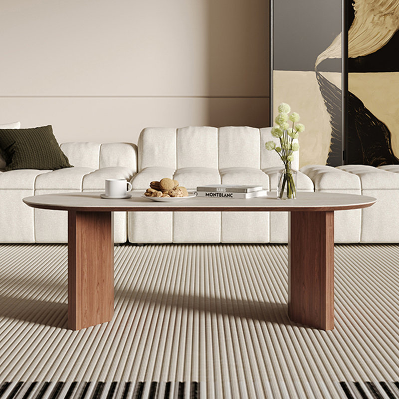 Table basse simple de style français, Brun, H 15,7 po x L 47,2 po x l 23,6 po