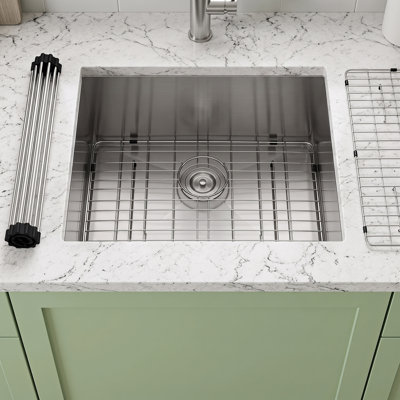 25 " L Undermount Single Bowl Stainless Steel Kitchen Sink