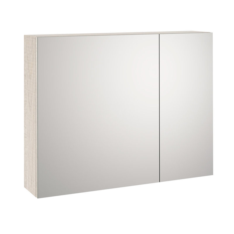 Evandra 900mm W 700mm H Surface Frameless Medicine Cabinet Mirror 1 Fixed, Sherwood Oak, 70" H x 90" W x 20" D