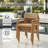Outdoor 6-person Solid Wood Extendable Table And Dinning Chair Set