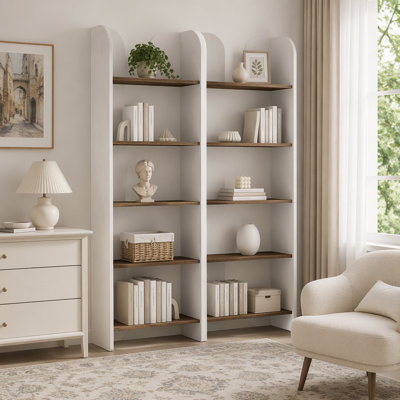 70.8" Bookshelf, 5-Tier Bookcase with Open Display Shelves