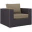 Fauteuil d'extérieur en rotin avec coussins Convene-865292123