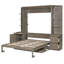 Grand lit escamotable avec bureau, tablettes et armoires de rangement, lit escamotable mural pour bureau à domicile peu encombrant, patiné-1800770070