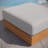Tahoe Outdoor Patio Acacia Wood Ottoman In Natural Light Gray