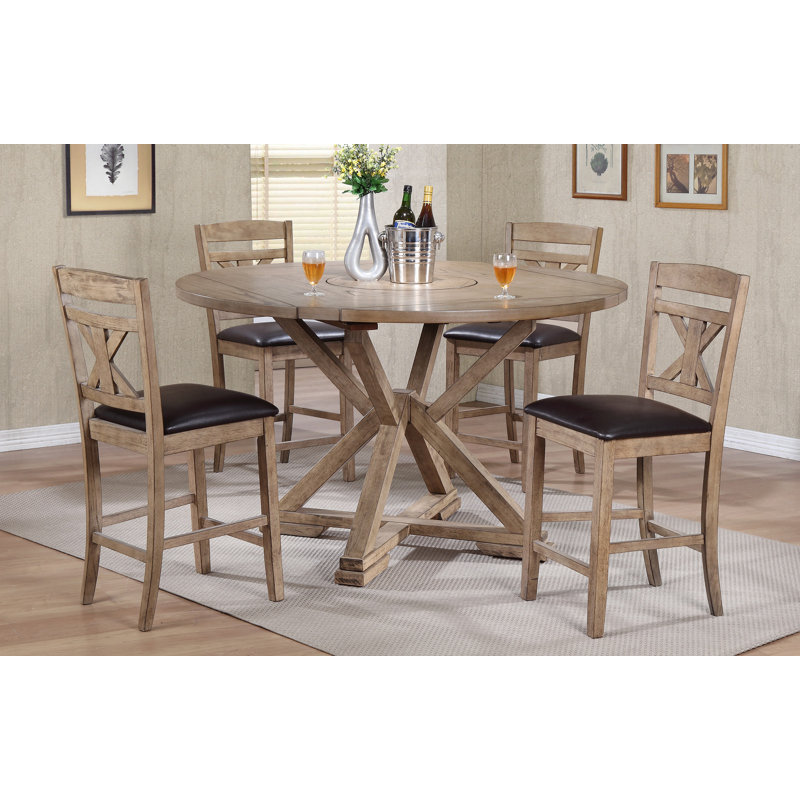 Upholstered Faux Leather Counter Stool
