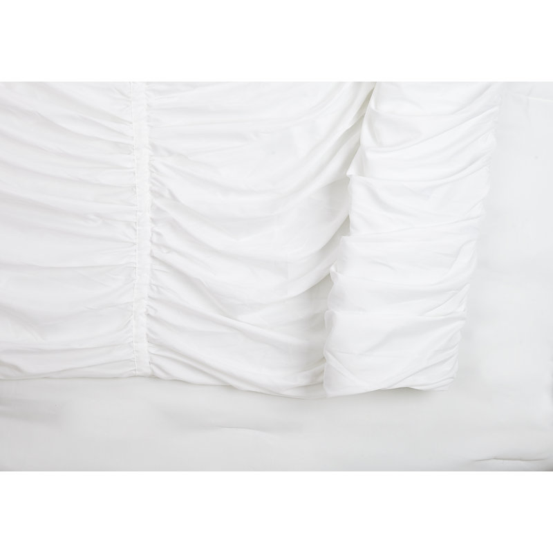 Ensemble d'édredon Emily, Blanc, Édredon pour très grand lit + 2 taies décorativ