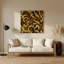 Abstract Shapes 92 Brown Metal Wall Art