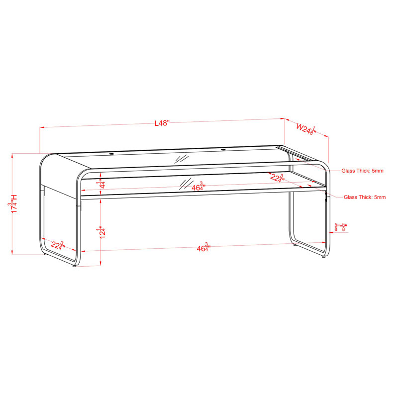 Camareon Single Coffee Table, Gold